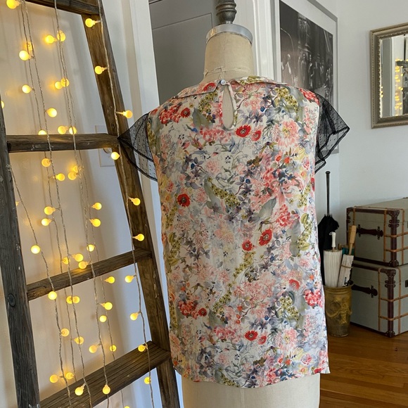 Floral and lace blouse with Peter Pan collar - Picture 8 of 12